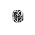 Retro Tibetan silver hollow charm bead with intricate dot texture for DIY jewelry making - Spherical Cage Bead Style (36)