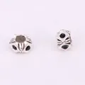 Abalorios de búho en plata vintage con diamantes negros para pulseras DIY - Negro
