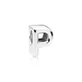 Polished silver alloy letter P charm bead for beaded bracelets and necklaces - Letter P / Silver