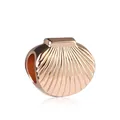 Polished rose gold scallop shell charm with detailed sea texture for DIY jewelry - Scallop Shape / Rose Gold