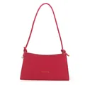 Borsa a tracolla rosa fucsia minimalista con scritte Fashion e tracolla annodata - rosa acceso