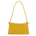 Borsa a spalla gialla in ecopelle con spalline annodate e scritta fashion moda - Giallo