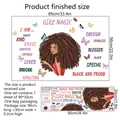 Stickers muraux fille inspirante avec papillons colorés et citations de motivation - 30*90cm