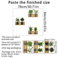 Tropical monstera plant wall stickers set including three 30x35cm sheets for DIY decor - MS2202 Style / 3 Pieces/Pack (30*35cm)