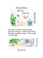 Nautical bathroom wall decal with sea turtles and whales for bathroom wall decoration - 30x90cm