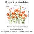 Größentabelle für selbstklebende Blumen und Schmetterlinge Wandaufkleber 30x25cm - Orange Lilie Stil (MS356)