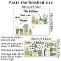 Adesivi murali con piante verdi e citazione The Kitchen Is The Heart Of The Home casa - 30*60cm
