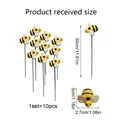 Lot de 10 tuteurs de jardin abeilles de 30cm pour décoration extérieure et pelouse - G333