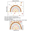 Bohemian regenboog muurstickers set met sterren en hartjes voor de kinderkamer - 25x70cm (2 Vellen)