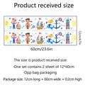 Cartoon nautical sailboat wall decals featuring lighthouse and anchor elements set of 2 - 12*60cm*2pcs