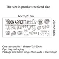 Bon Appetit wall sticker with kitchen utensils and food icons for dining room decor - 25*60cm