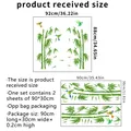 Bamboo and hummingbird wall stickers set with green leaves for home wall decoration - Green Bamboo and Hummingbirds (MS2031) / MS2031--30*90cm*2 Sheets