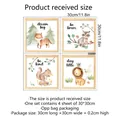 Set of 4 forest animal wall stickers with fox and lion illustrations for nursery decor - Forest Animal Collection / Standard Square Style