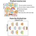 Gedetailleerde afmetingen voor regenboogcijfers muurstickers inclusief lay-out en maten - 30*60CM (Set van 2)