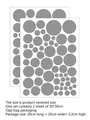 Polka dot wall stickers set with two 20x30cm sheets in grey and black minimalist style - Gray (JD6005)