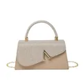 Funkelnde Strass-Handtasche mit goldener V-Schnalle und metallener Kette für Damen - Gold (2418)