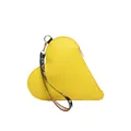 Mini bolso de corazón amarillo en cuero sintético con correa de muñeca decorativa LOVE - Amarillo