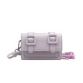 Mini lavendel Cambridge crossbodytas met dikke acryl ketting en PU-lederen afwerking - Paars