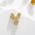Golden letter Y pendant with pave-set crystals for personalized DIY jewelry making - Letter Y Style