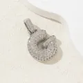 Détail macro du pendentif lettre G bouffant avec oxydes de zirconium style hip hop - G (Pendentif Seul (Sans Chaîne)) / Or 18 carats