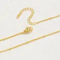 Luxurious gold-plated melon seed chain necklace with lobster clasp and bead details - Bead Chain / Gold