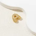 Elegant gold-plated letter A pendant with micro-paved cubic zirconia stones - A-Pendant Only (Without Chain)