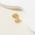 Luxurious gold-plated letter I pendant with sparkling cubic zirconia inlay - I-Pendant Only (Without Chain)