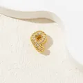 Gold plated letter P pendant with sparkling cubic zirconia for women necklace - P-Pendant Only (Without Chain)