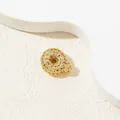 Golden letter Q pendant charm with shimmering cubic zirconia micro-pave setting - Q-Pendant Only (Without Chain)