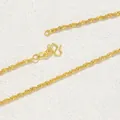 Elegant gold-plated wave chain necklace featuring a classic S-hook clasp closure - Water Wave Chain / Gold