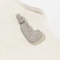 Silver-plated heart pendant with pavé set cubic zirconia on a white geometric base - L (Pendant Only (Without Chain)) / 18K Gold