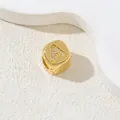 Ciondolo a cubo placcato oro con lettera A in zirconi per collane e gioielli fai-da-te - Lettera A / Oro