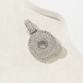 Pendentif lettre Q argenté serti de pierres de zircone cubique claires pavées - Q (Pendentif Seul (Sans Chaîne)) / Or 18 carats