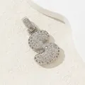 Pendentif lettre S bombée en argent serti de zircons brillants pour un style hip hop - S (Pendentif Seul (Sans Chaîne)) / Or 18 carats