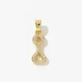 Golden infinite symbol pendant with micro-pave zircons for DIY jewelry design - Style I Pendant Only (Without Chain)