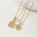 Golden letter N necklace set with sparkling zircon stones and detailed chain styles - N Pendant And Necklace