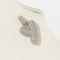 Pendentif lettre Y argenté avec zircons étincelants et collier de style hip hop - Y (Pendentif Seul (Sans Chaîne)) / Or 18 carats