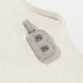 Pendentif lettre B argentée avec zircons incrustés style hip-hop pour collier élégant - B (Pendentif Seul (Sans Chaîne)) / Or 18 carats