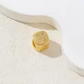 Vergoldeter Anhänger Würfel Buchstabe X mit Zirkonia für Halsketten Schmuck - Buchstabe Y / Gold