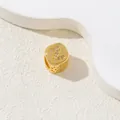 Vergoldeter hohler Würfel-Anhänger mit Buchstabe Z und Zirkonia für DIY-Ketten - Buchstabe Z / Gold
