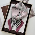 Pink and wine red silk scarf featuring paisley patterns and elegant polka dot details - Cherry Pink and Wine Red Paisley Style (35)