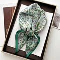 Elegant paisley floral silk scarf for women displayed in a premium gift box - Printed Square Scarf / Paisley Floral (8)