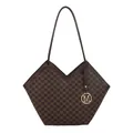 Bruine shopper met M-monogram en V-vormige opening voor stijlvolle dames - Bruin