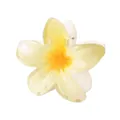 Pince à cheveux fleur frangipanier 8cm avec design dégradé jaune crème élégant - Jaune et Orange Dégradé (2# 8cm)