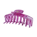 Grande molletta per capelli con motivo marmo viola e molla dorata per capelli folti - Marmo Viola Scuro