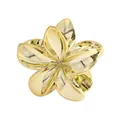 Goldene Haarklammer in Plumeria-Blütenform aus polierter Legierung für Frisuren - Glänzend Gold Metallisch (1# 8cm)
