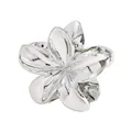 Eleganter 7cm silberner Frangipani Haarklammer mit Metall-Finish für Damenfrisuren - Glänzend Silber Metallisch (2# 8cm)