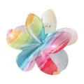 Pince à cheveux fleur arc-en-ciel de 8cm en résine avec effet aquarelle doux - No.4 Impression d'Encre