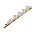 Dettaglio del fermaglio per capelli con perle intrecciate a mano e base in metallo dorato - 10# Forcina con Perle Dimensioni Miste Stile 2