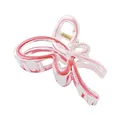 Large gradient butterfly hair claw clip with pink glitter outlines and gold metal spring - Pink And Rose Red Butterfly Hair Claw (4#)